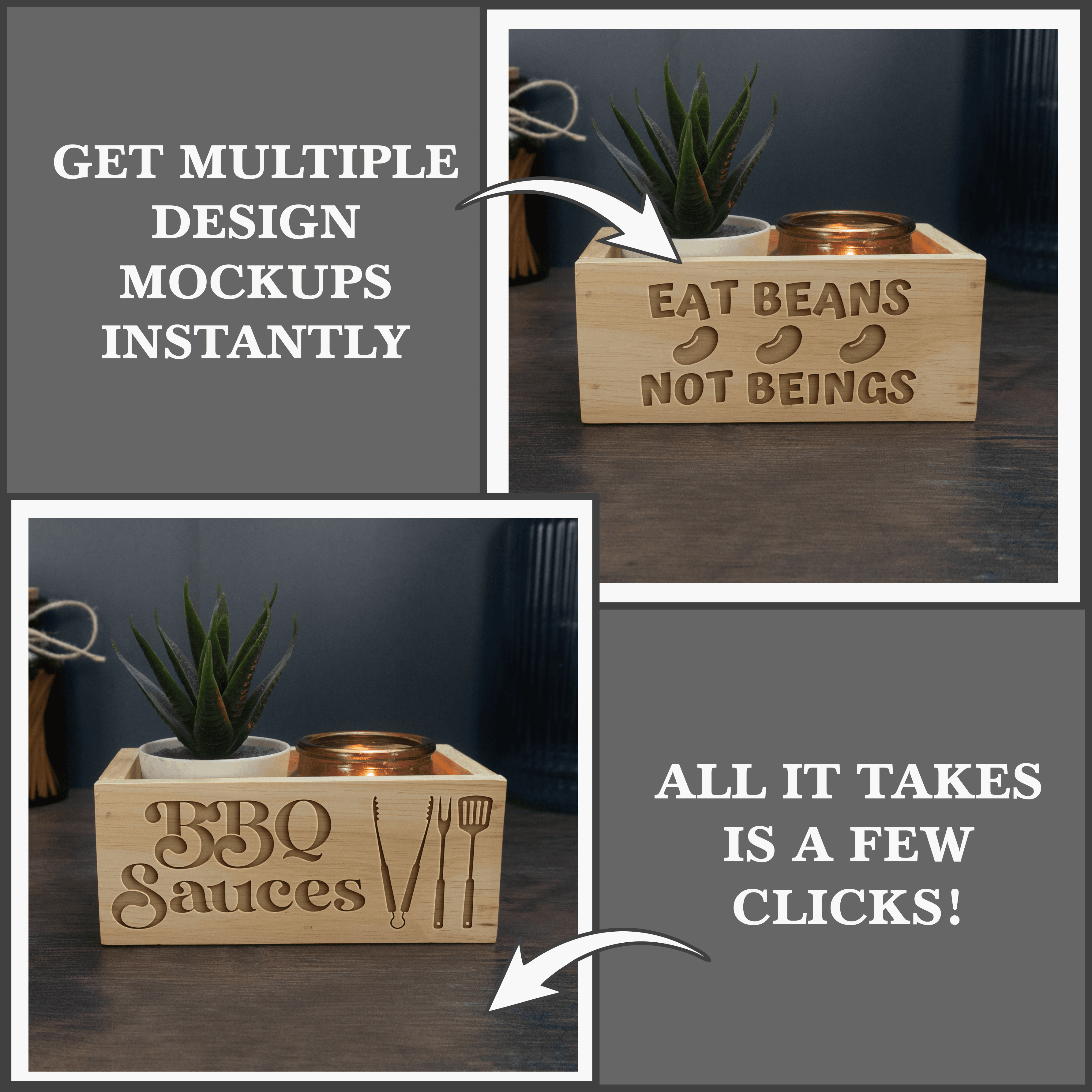 Rubber Wood Cruet Holder